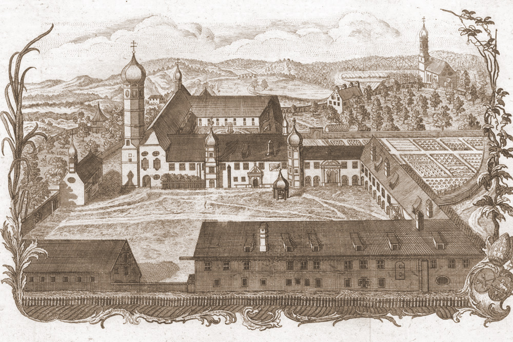 Kloster Beuerberg (ehemaliges Augustiner-Chorherren-Stift und Kloster der Salesianerinnen) im Landkreis Bad Tölz-Wolfratshausen